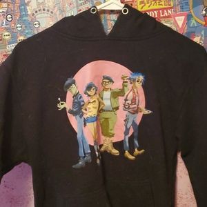 Gorillaz Humanz Black and Pink Graphic Hoodie